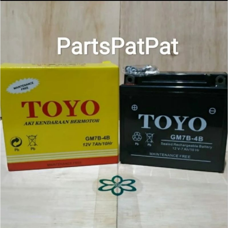 AKI GM7B-4B MF KERING AKI TOYO GM7B4B MF ACCU TOYO GM7B-4B MF TIGER
