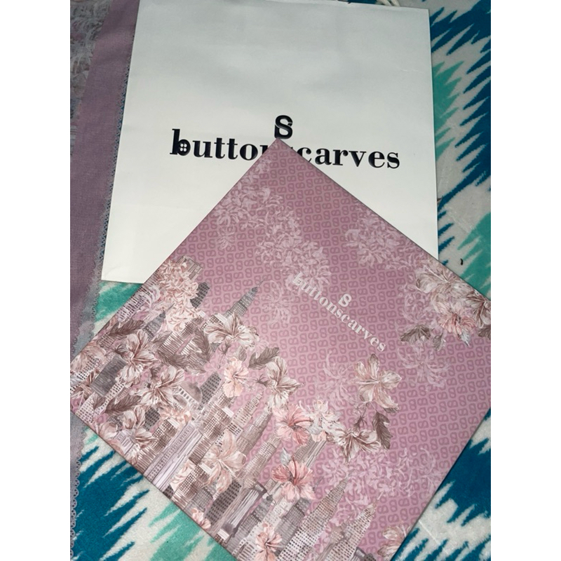 Preloved buttonscarves malaya voal series - blush