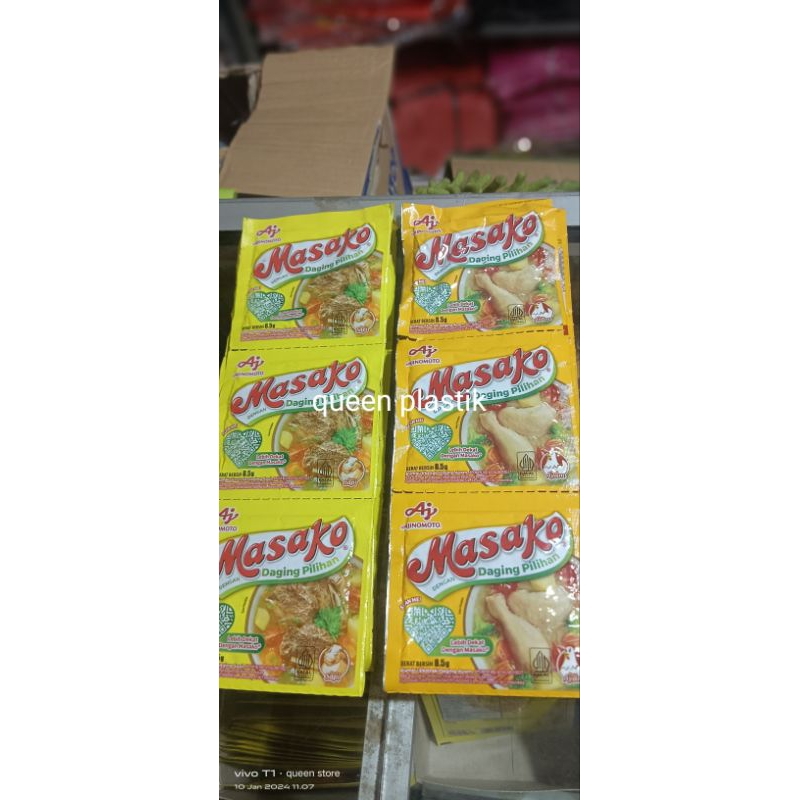 

Masako renteng renceng sapi dan ayam isi 12 sachet @ 8.5 gr