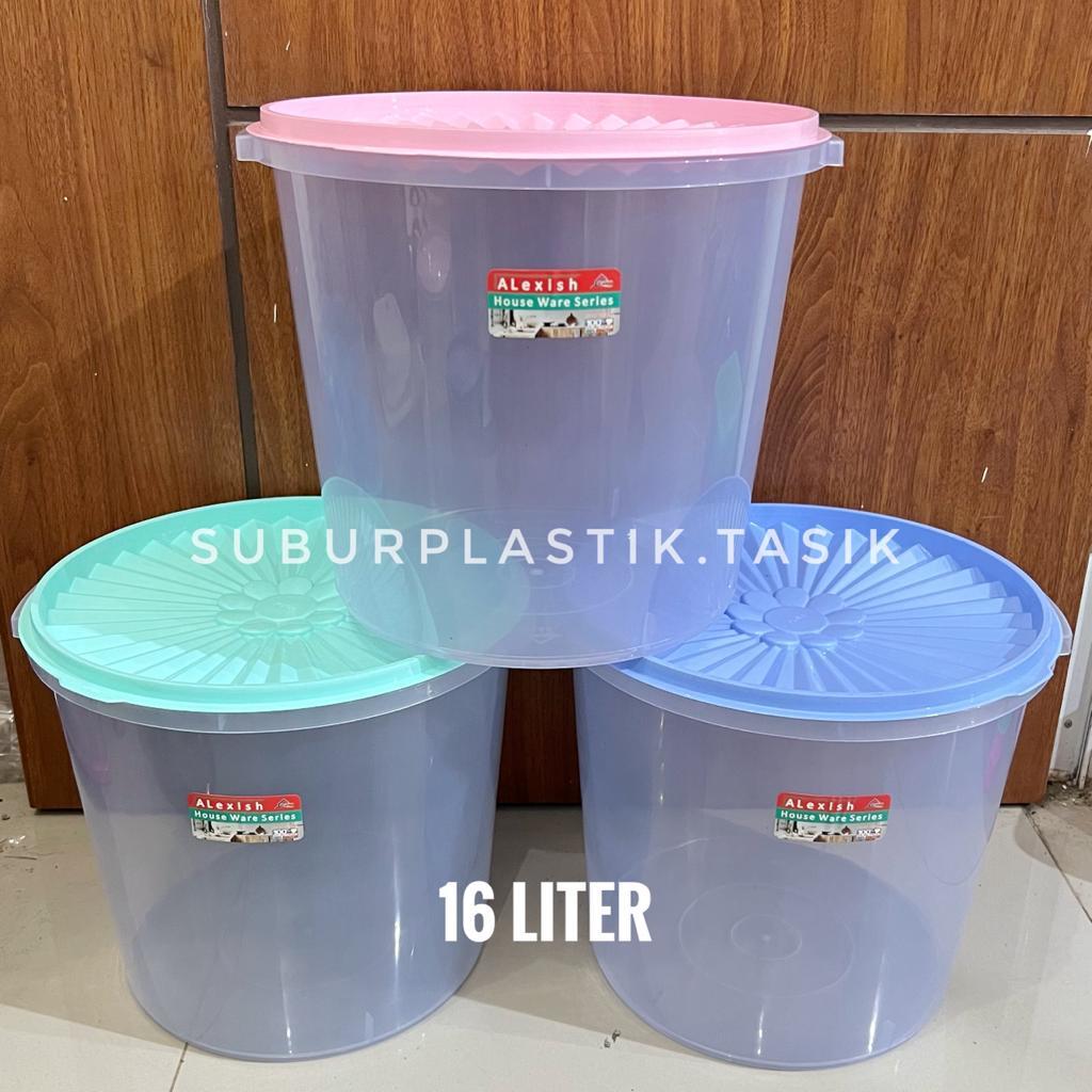 [2 Pcs] Toples Alexish Peyele 16 LITER | Toples Makanan| Toples Serbaguna |Toples Plastik | Bisa COD