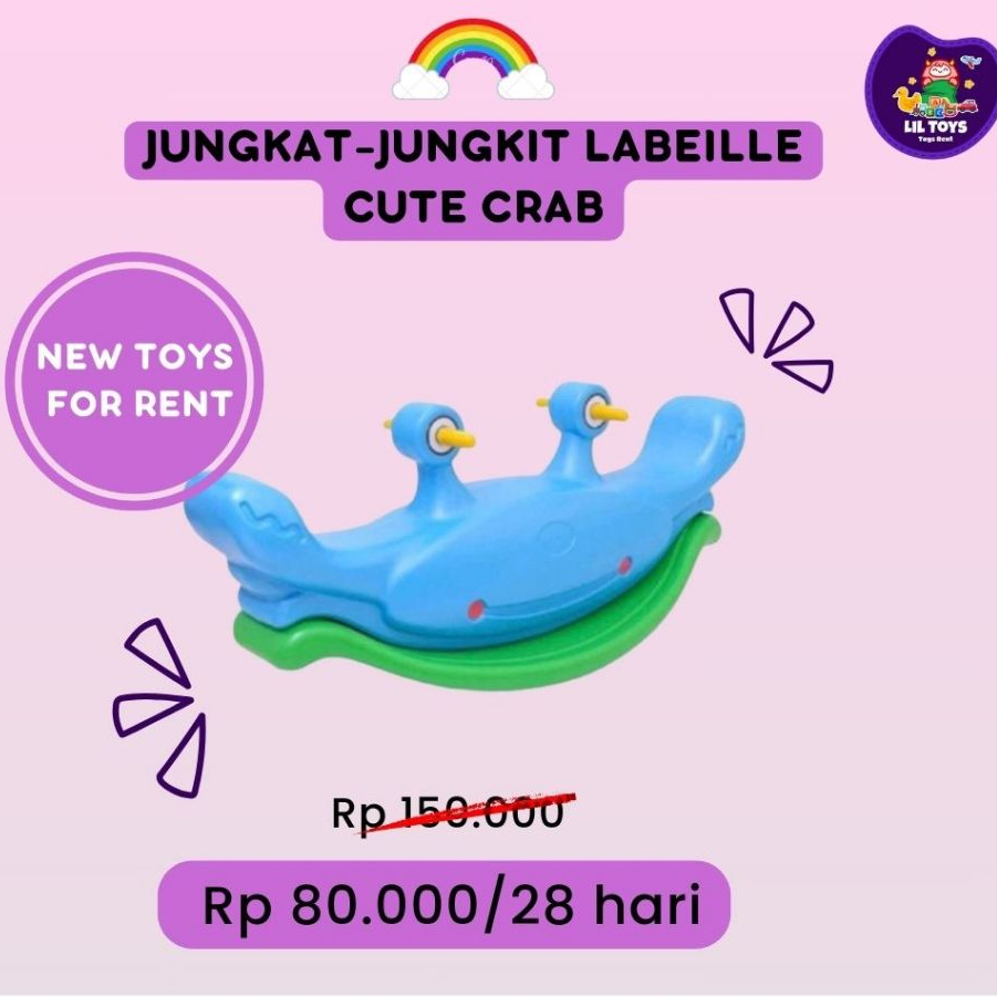 SEWA MAINAN JUNGKAT JUNGKIT ANAK (LABEILLE CUTE CRAB)