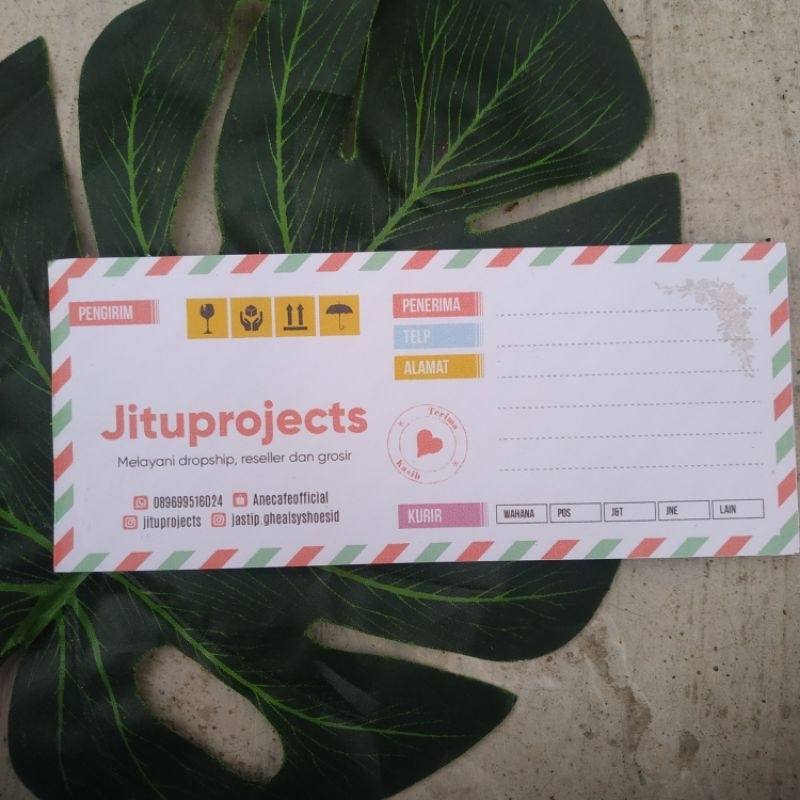 

label pengiriman online shop