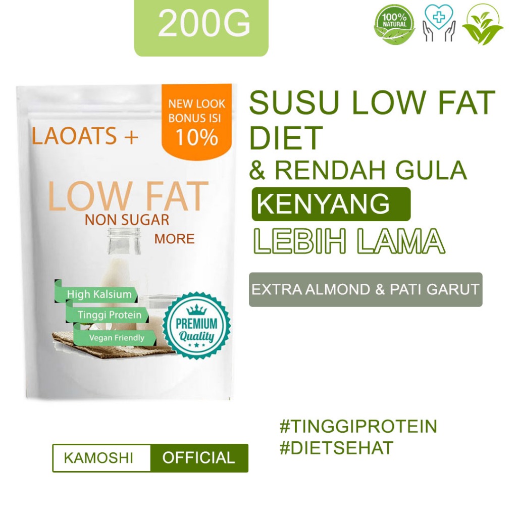 

Low Fat Oat Milk Pelangsing Badan Penurun Berat Badan Susu Rendah Kalori Pengganti Makan Laoats