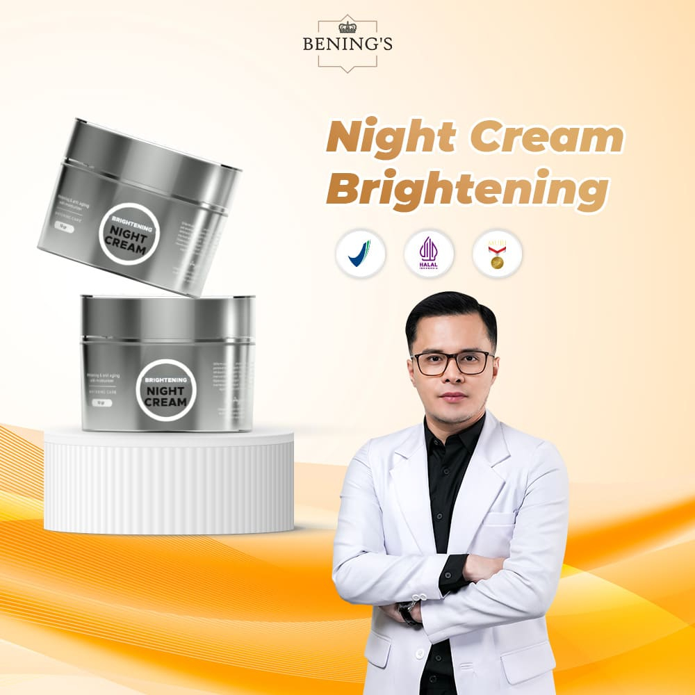 Bening Skincare Dr Oky Pratama Benings Brightening Night Cream Krim Malam Perawatan Pencerah Wajah