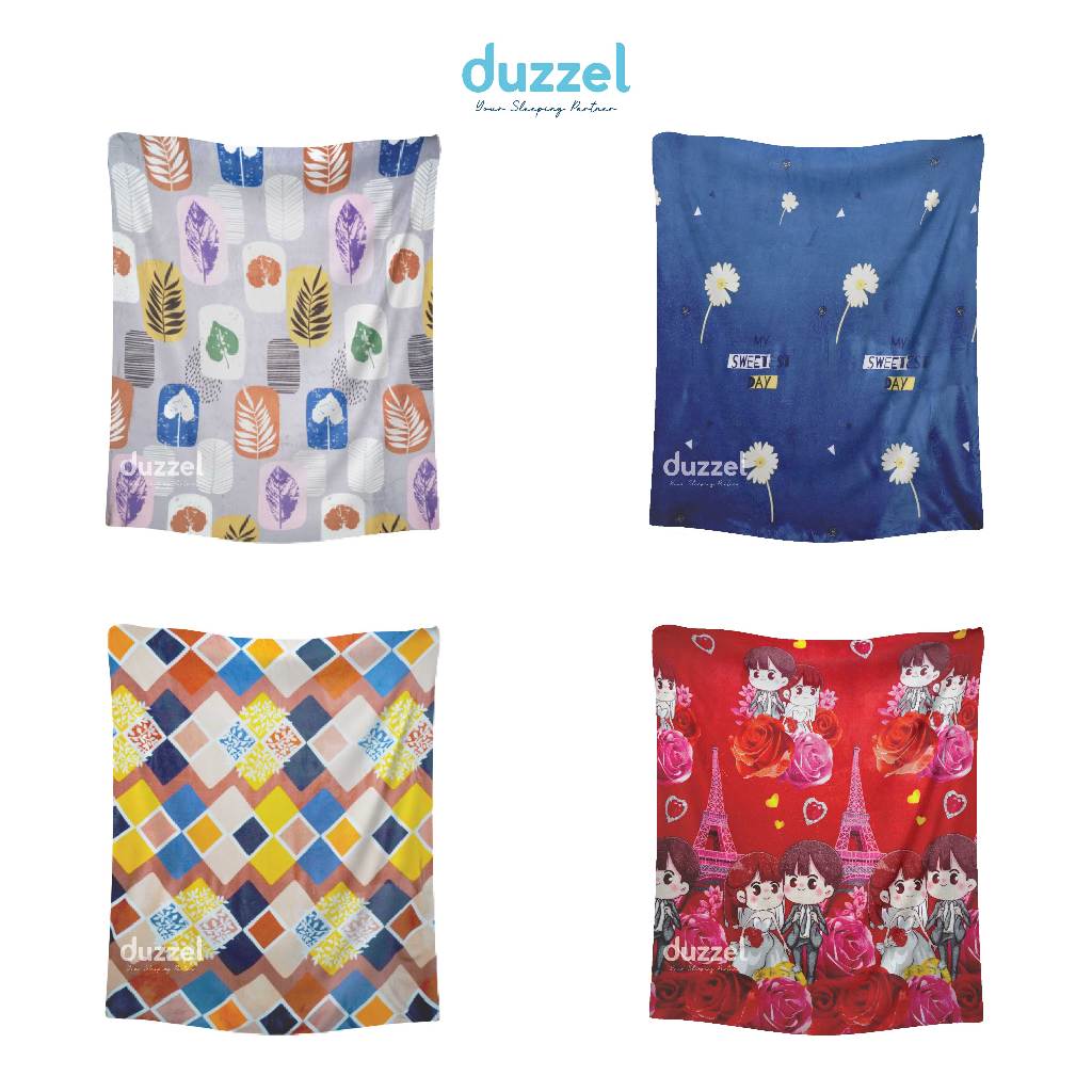 Duzzel Selimut Bulu Dewasa 150x200 Motif Aesthetic Minimalis