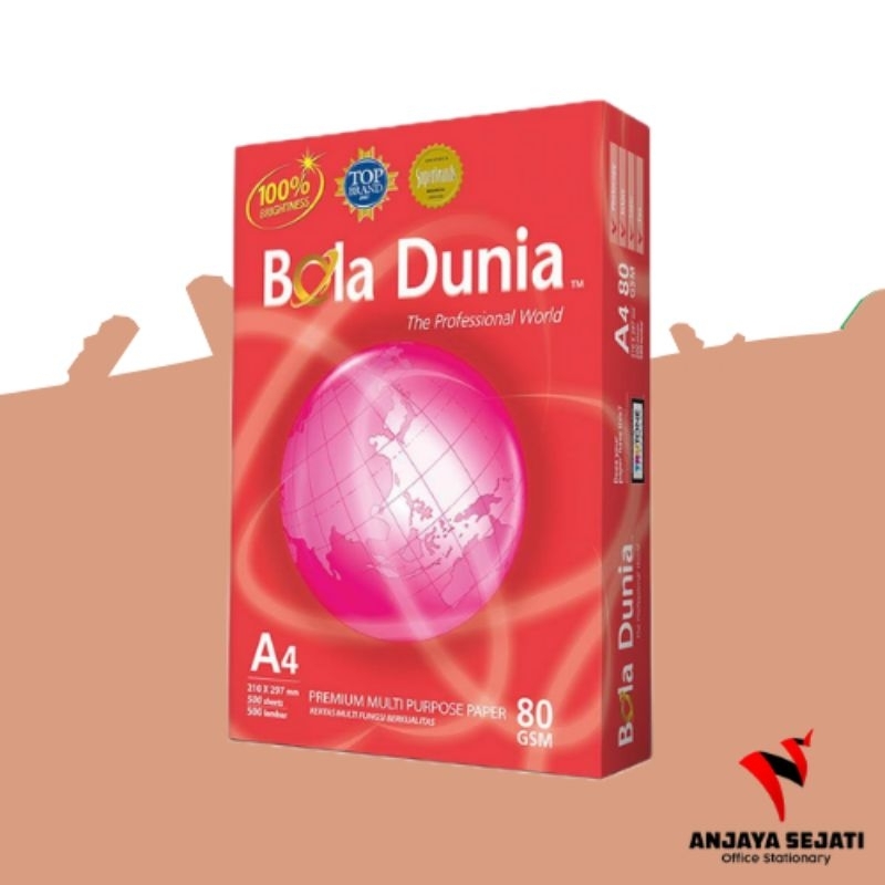 

Kertas HVS Bola Dunia 80Gr A4