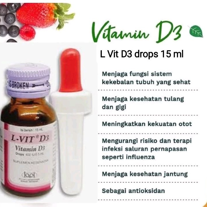 L-Vit D3 Drop 15ML Original Vitamin D3 bayi dan anak