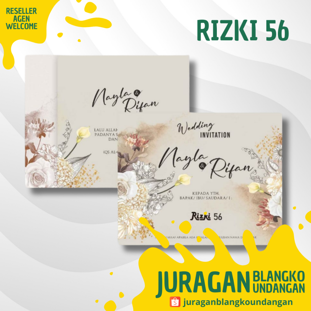 BLANGKO UNDANGAN RIZKI 56 | JURAGAN BLANGKO UNDANGAN