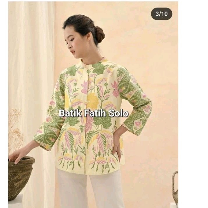 Blus Wanita / Atasan Mia Full Trikot Batik Solo