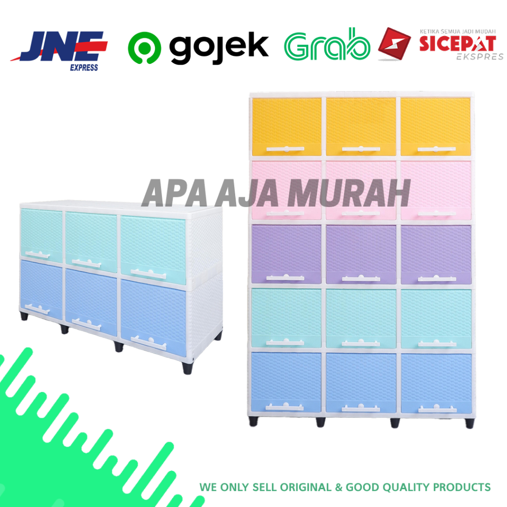 LEMARI PLASTIK TRIPLE CLUB FLIP 5 SUSUN / LEMARI PLASTIK TRIPLE CLUB FLIP JUMBO 5 SUSUN MURAH / LEMA