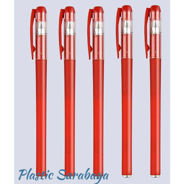 

(ISI 10Pcs)Bolpen Pulpen Gel Pen Ballpoint Pen 0.5mm Ink Water Base Panjang 145mm GP380