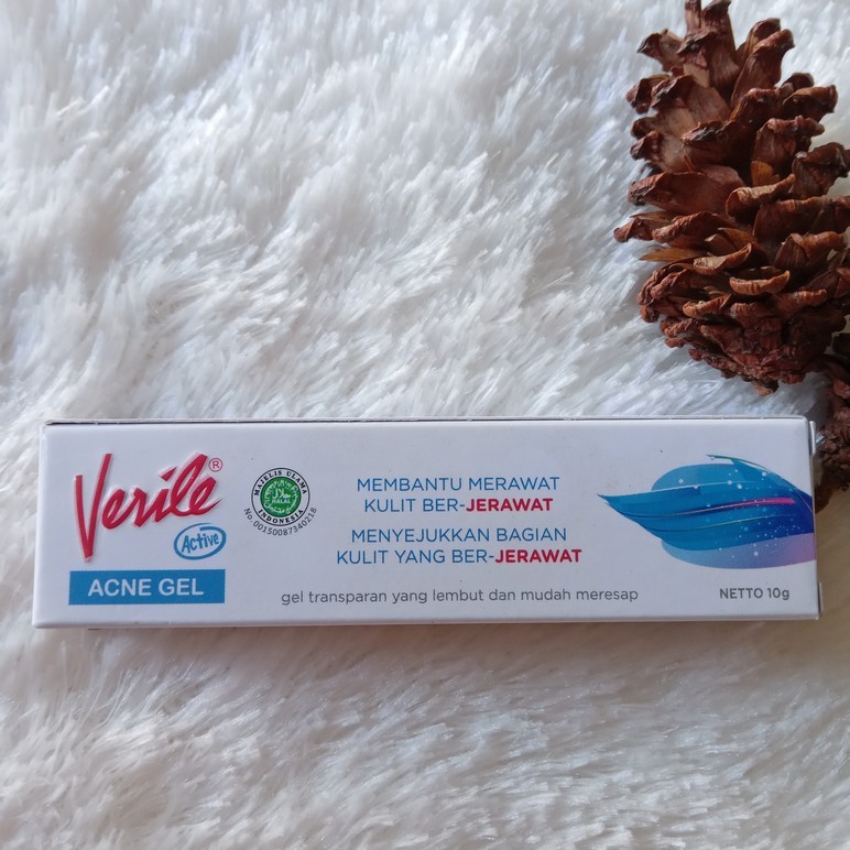 VERILE ACTIVE | VERILE ACNE GEL 10GR | GEL JERAWAT | GEL ANTI JERAWAT | NODA JERAWAT | OBAT JERAWAT 