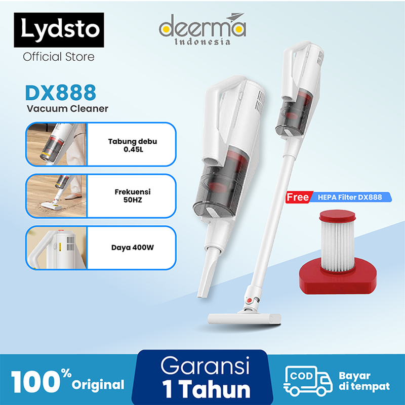 Lydsto x Deerma DX888 Vacuum Cleaner Home Cleaning Penyedot Debu Lightweight Design Handheld Vacuum Cleaner 12kPa