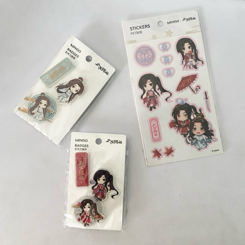 TGCF / Heaven Official's Blessing x Miniso : Badge Acrylic , Sticker
