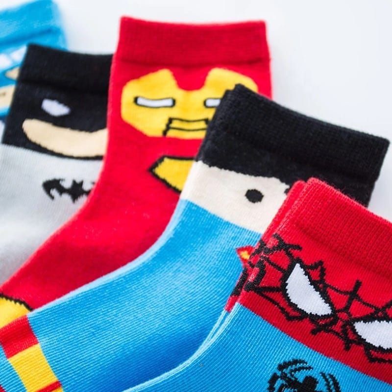 Kaos kaki Anak Laki-Laki superhero - kaus kaki sekolah TK SD motif - kaos kaki anak tk laki laki, ka