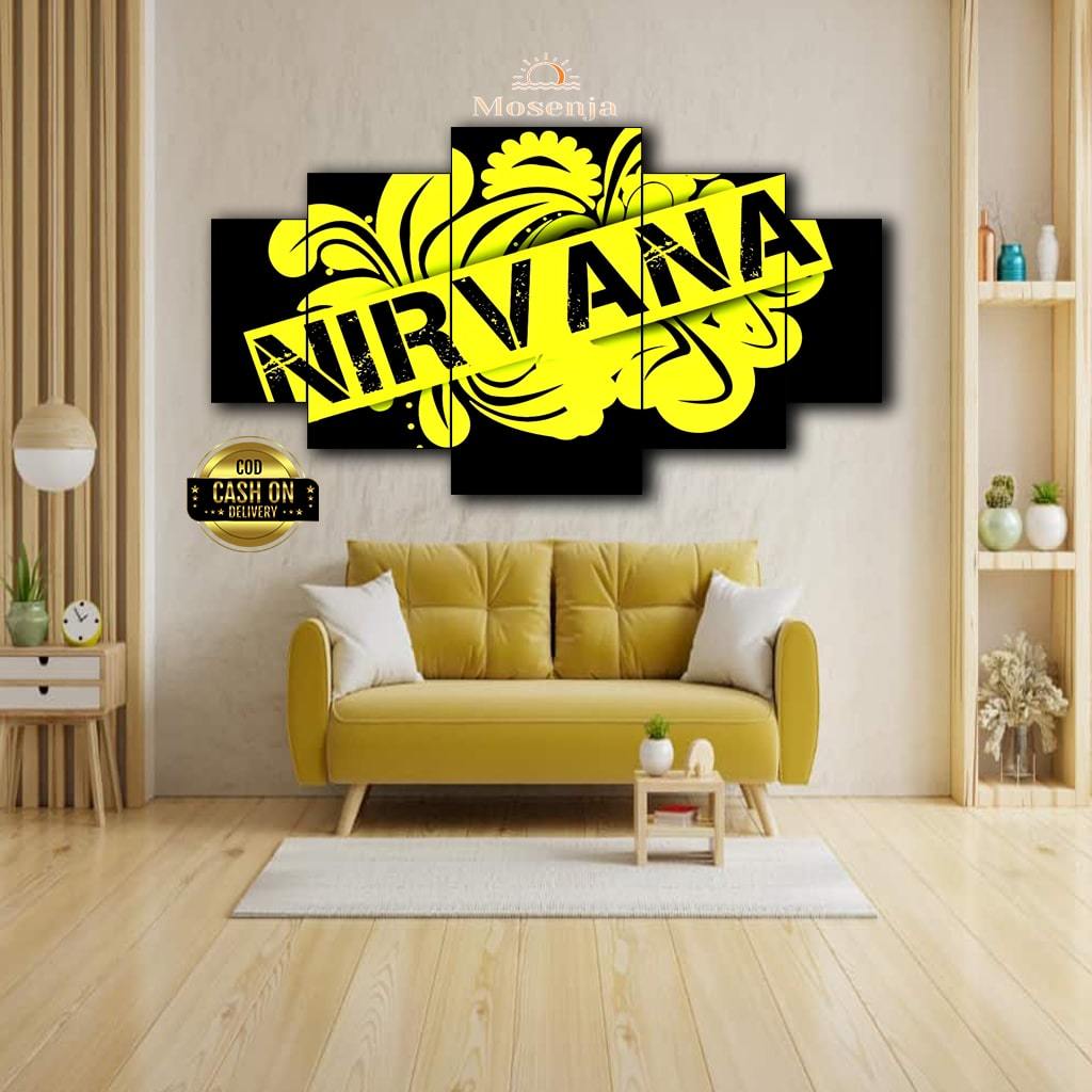 HIASAN DINDING POSTER KAYU BAND NIRVANA