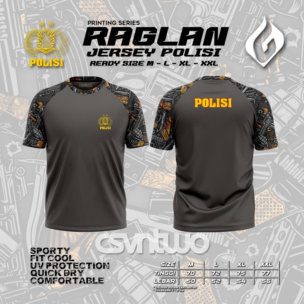 Kaos POLISI Regland Printing Dryfit Milano / kaos Jersey POLISI / KAOS POLISI