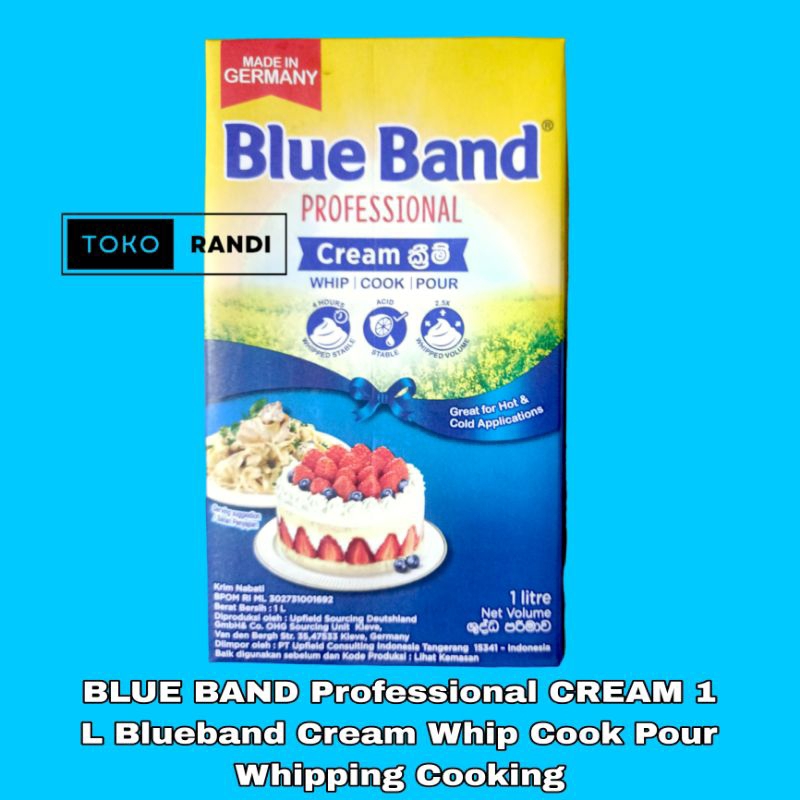 BLUE BAND PROFESSIONAL CREAM 1Liter / Whipping Cooking Cream