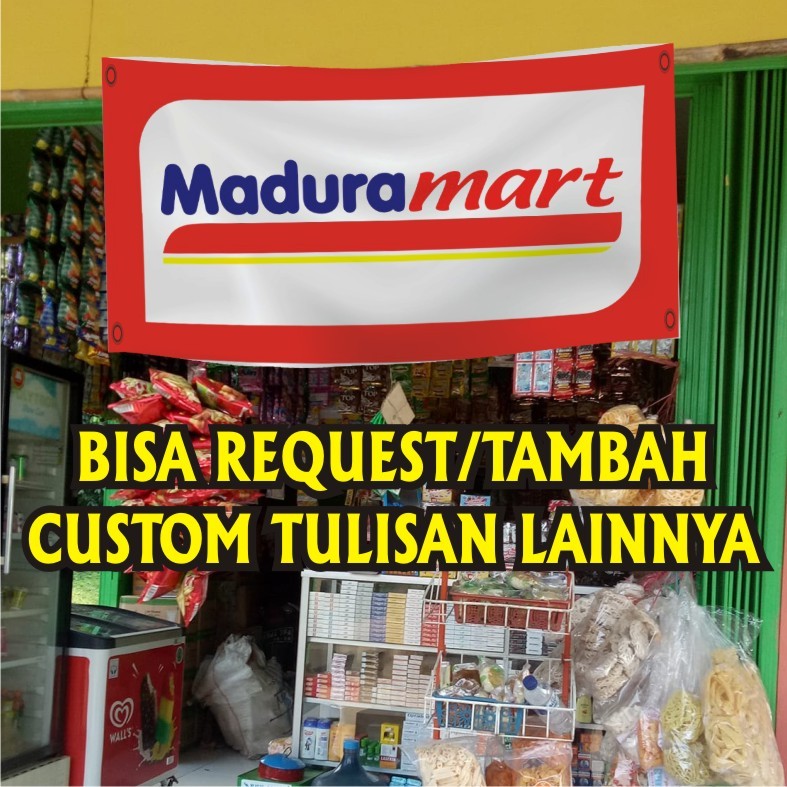 Spanduk Toko Madura Mart Mmt Warung Sembako Banner Kelontong Maduramart Baner Tulisan Kios Alfadura 