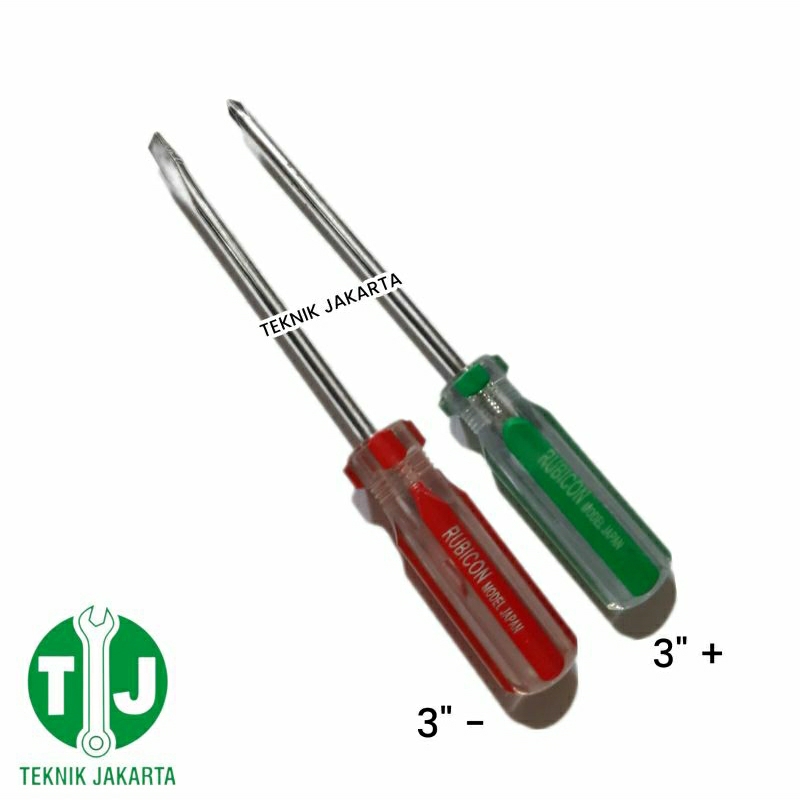 Obeng kurus radio 3" kristal min plus