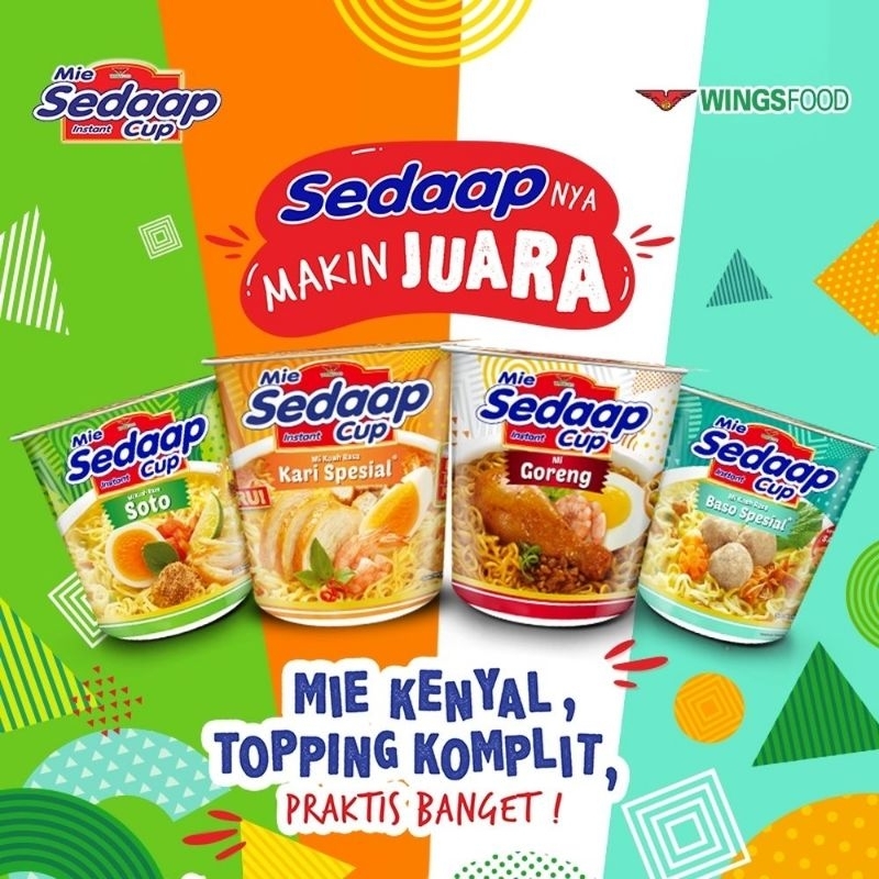 

Mie Sedaap Cup Kuah & Goreng All Varian Rasa 1 Dus Isi 12 Pcs