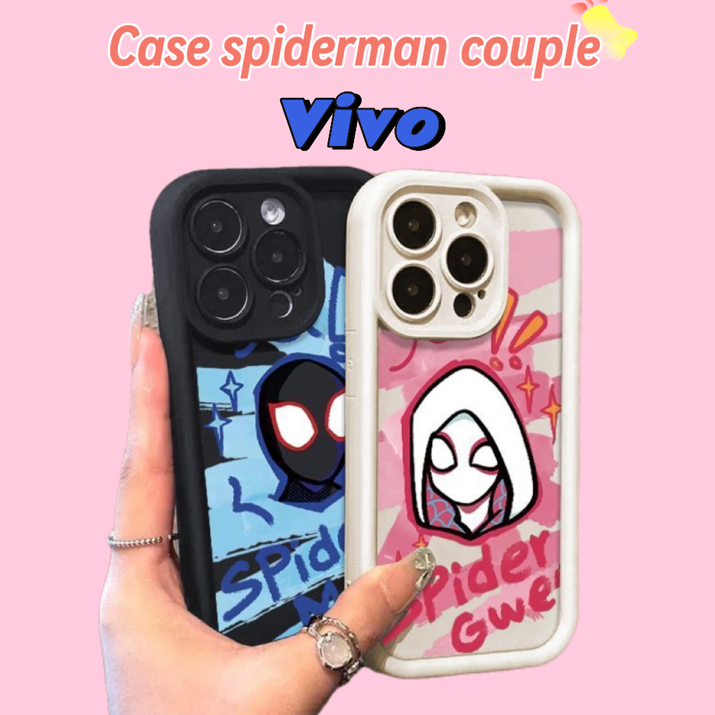【produk baru】Case Spiderman Couple android Casing Hp for Vivo Y22 Y20 Y21 Y21T Y21S Y33T Y33S Y20i Y