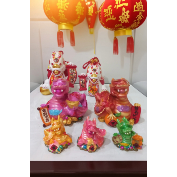 Pajangan Naga Fiber / Patung Imlek Shio Naga 2024 / Dekorasi Imlek 2024