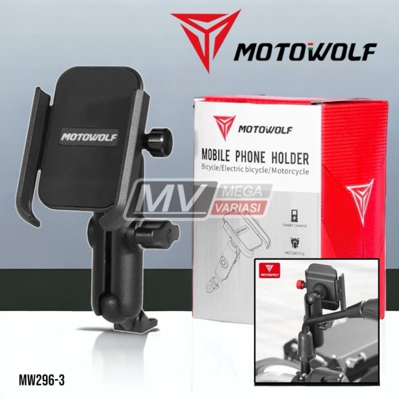 HOLDER HP MOTOWOLF V3 BAHAN PREMIUM PHONE HOLDER MOTOR MOTOWOLF V3