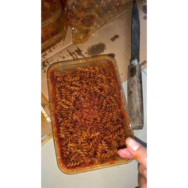 

spiral makaroni kerang pedas