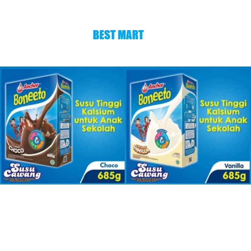 

BONEETO ANCHOR RASA YUMMY CHOCO & CREAMY VANILA 685 GRAM