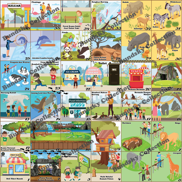 Ular Tangga Besar Jumbo / Mainan Edukasi Anak / Ular Tangga Anak / Ular Tangga 2x2 Meter / Free Dadu