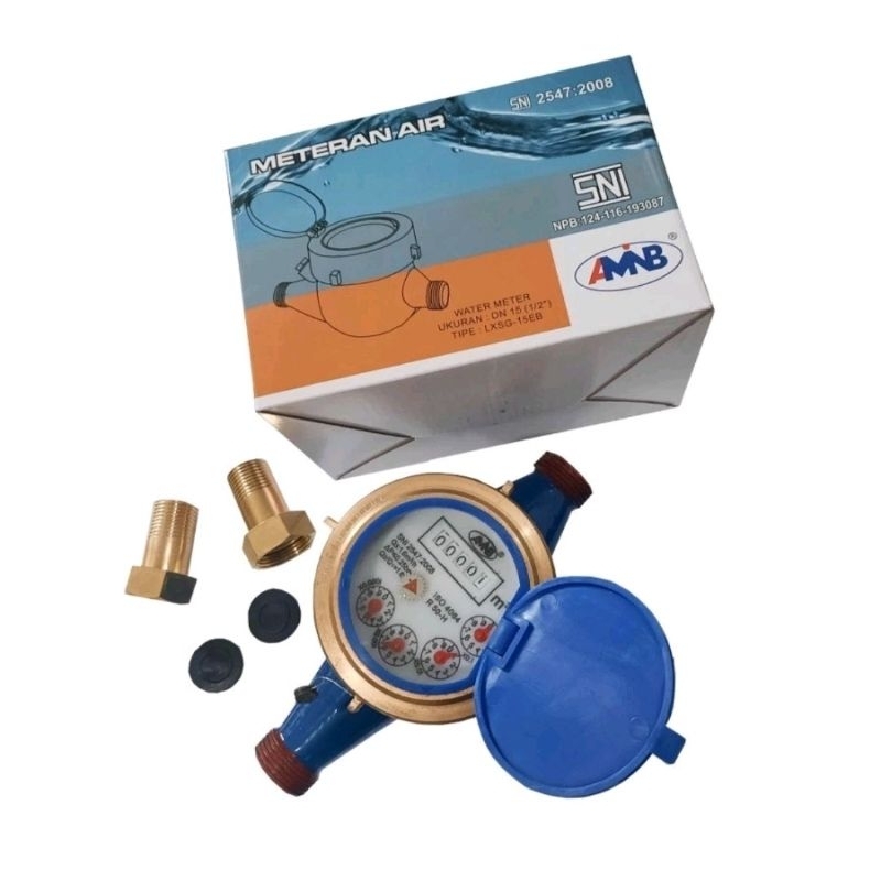 Meteran Air Besi AMINB (SNI) Water Meter Meteran PAM AMINB 1/2"
