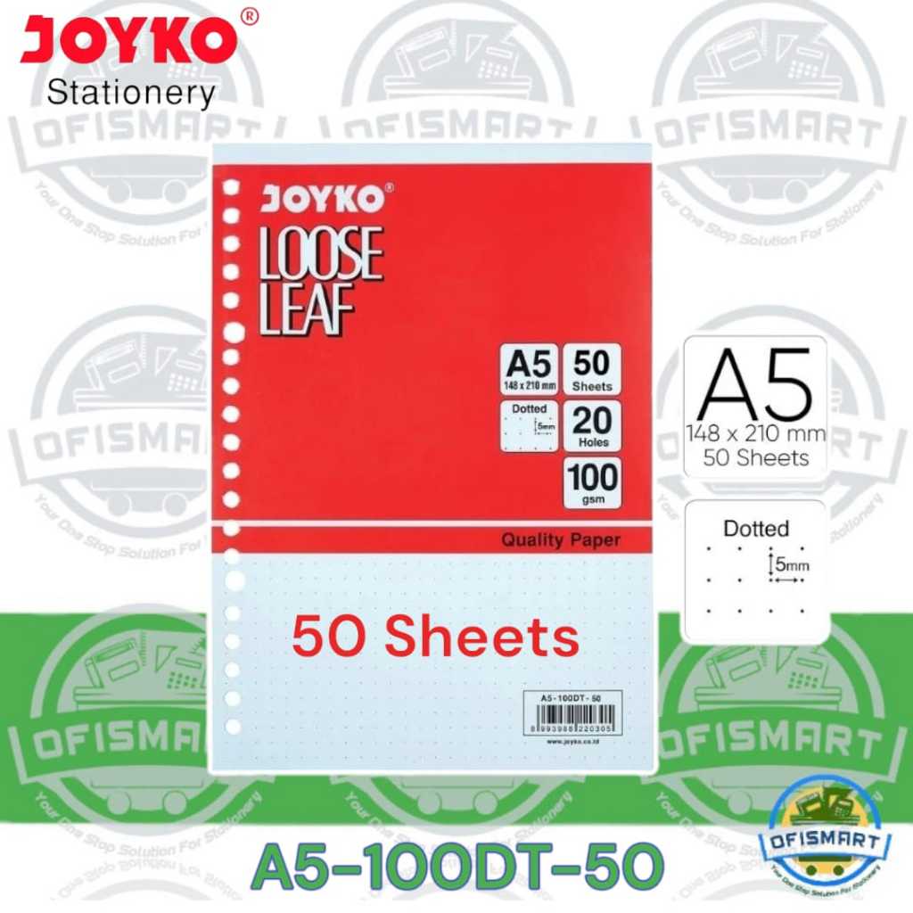 

Joyko Loose Leaf Kertas Isi File Binder A5 100DT-50 Dotted