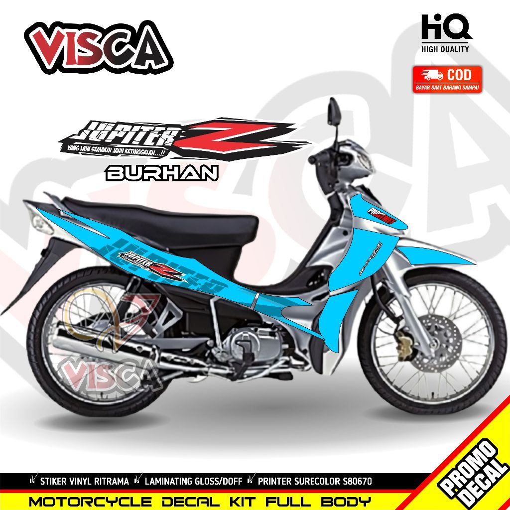 Stiker Striping Jupiter Z Burhan - Stiker Striping Jupiter Z Lama Variasi Polos