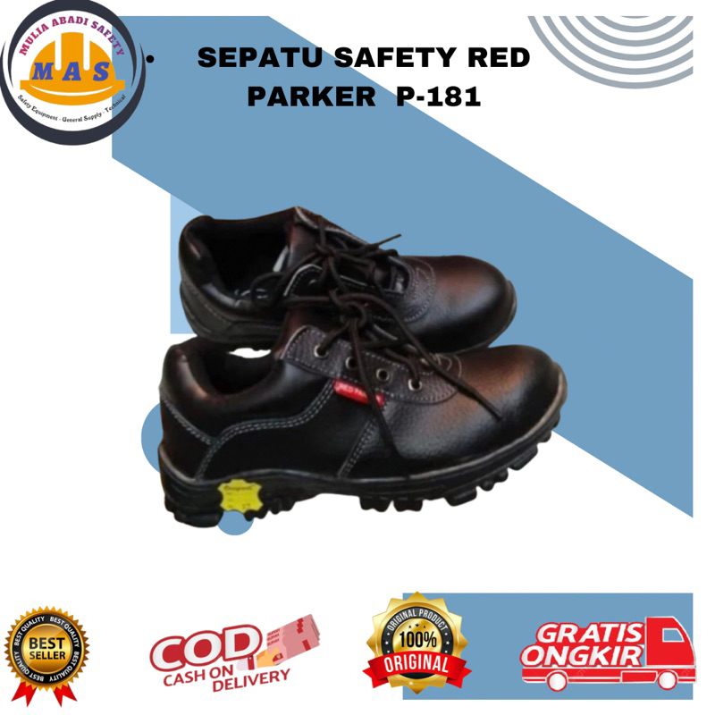 Sepatu Safety Shoes RED PARKER Type P181 / Sepatu Safety Proyek / Sepatu Kerja / RED PARKER P181