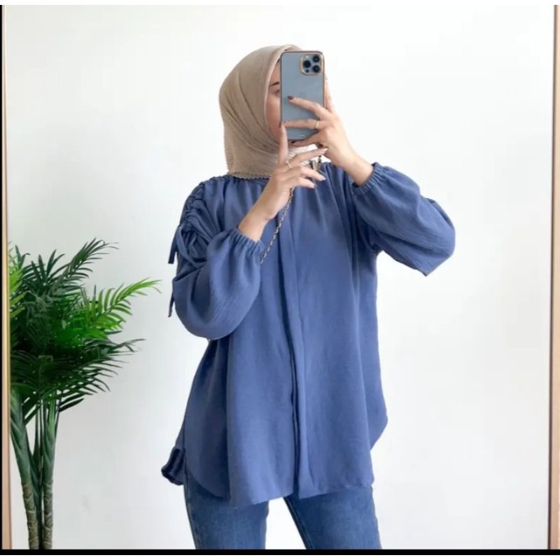 Baju Wanita tunik crinkle wanita terbaru 2023