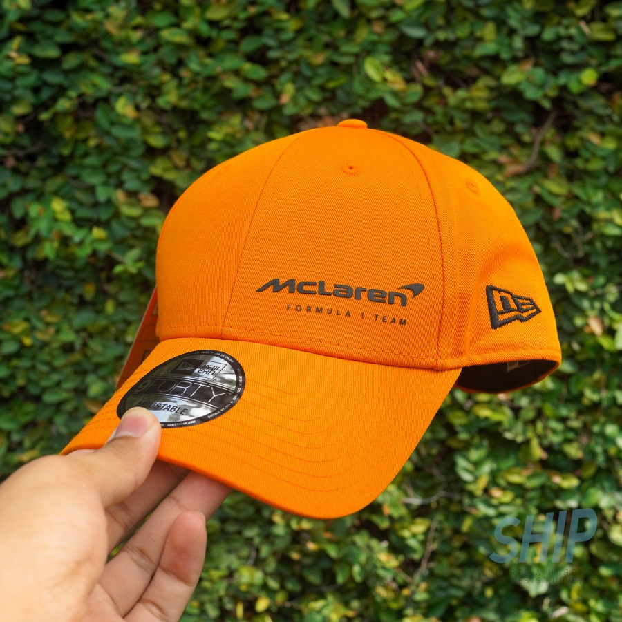 Topi Mclaren essential orange F1 original New Era cap 9forty 2023 papaya