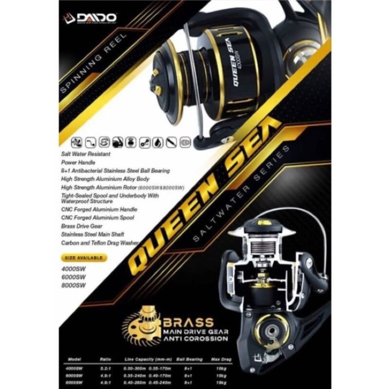 Reel Daido Queen Sea Saltwater 4000-6000