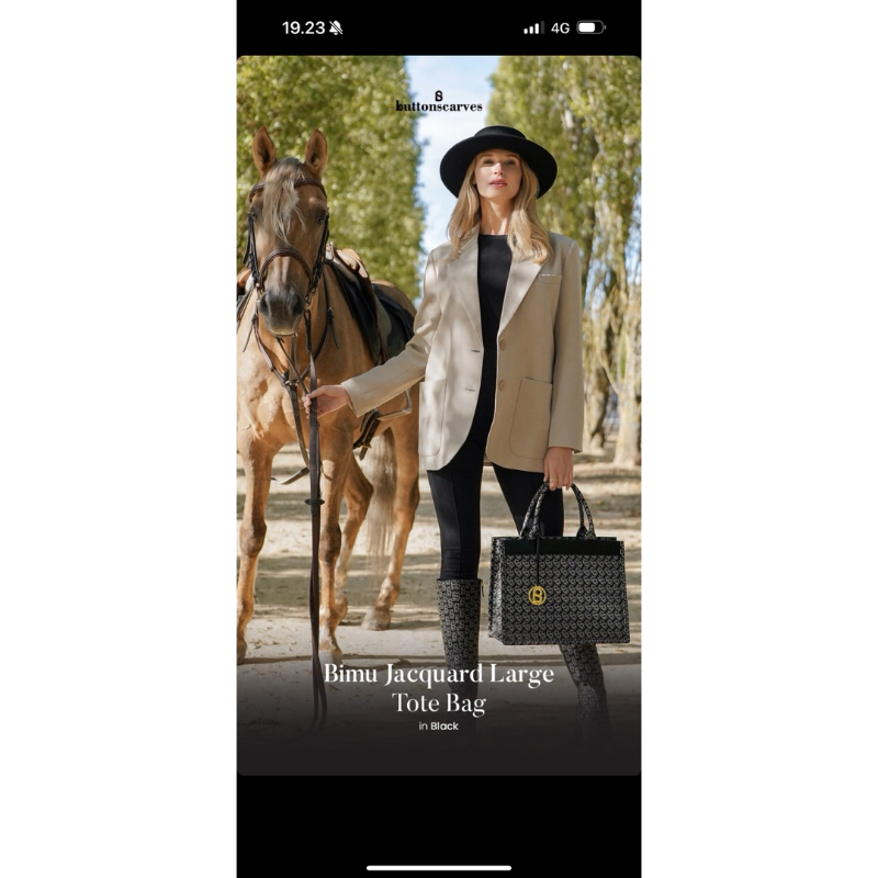 Bimu jacquard totebag Buttonscarves