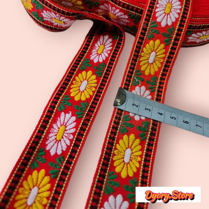 Renda Pita Motif, renda pita cantik harga per (15yard)