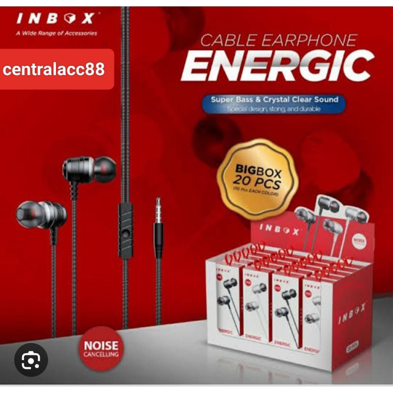 Headshet Hansfree Inbox Energic Super Bass Super jernih