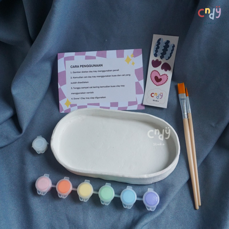 Oval Clay Tray DIY Kit / Painting DIY Kit