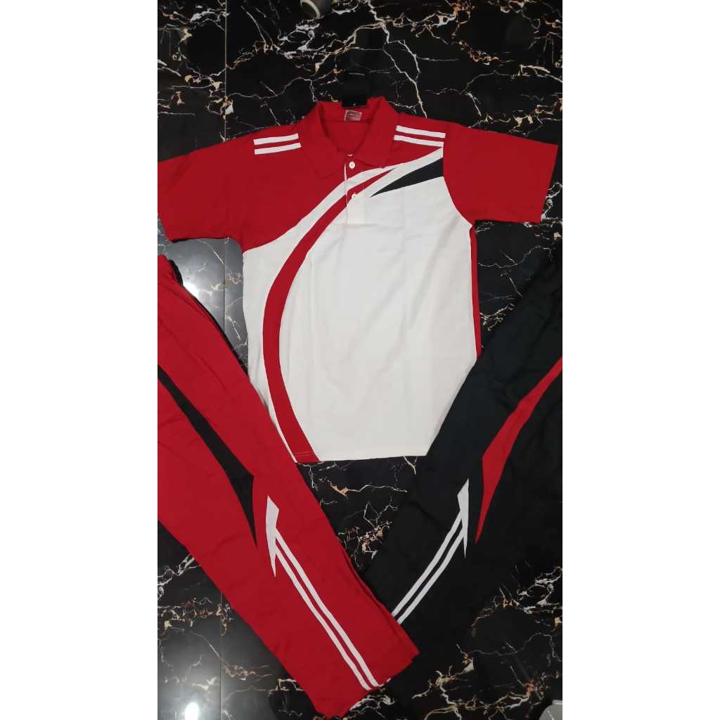 Baju Seragam Training Olahraga Senam STEL / SET PNS Guru Perusahaan Lengan Pendek dan Lengan Panjang