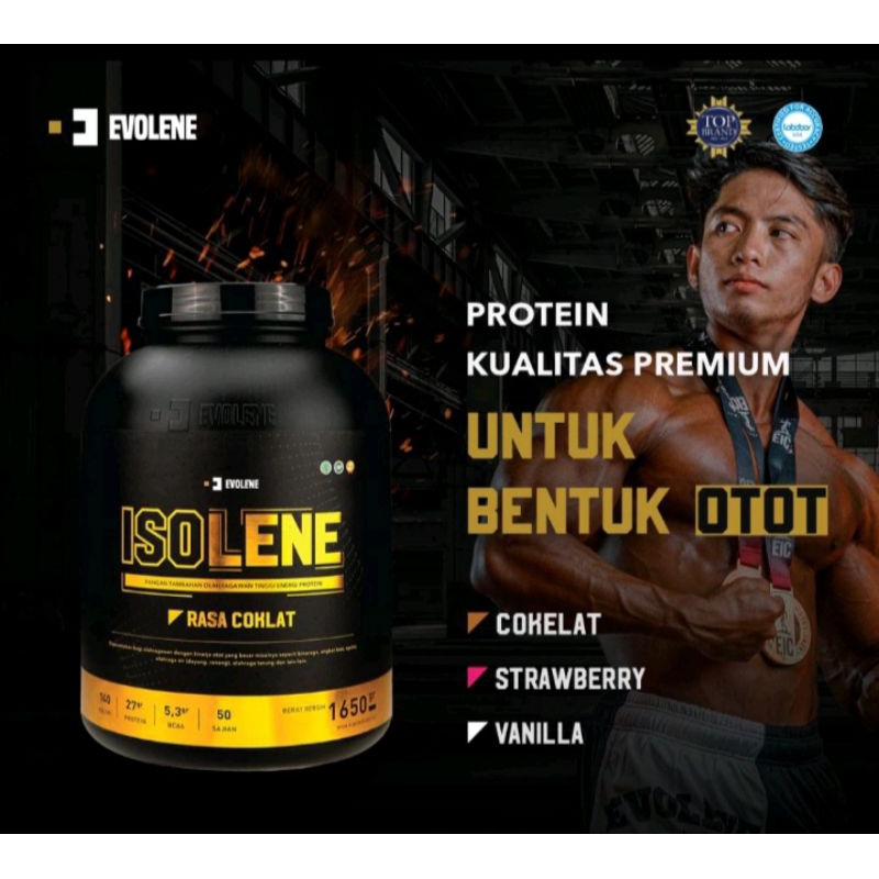 0Evolene ISOLENE Evolene 50 Serving 1.65 kg Susu Suplemen Whey Protein Isolate ISO Gym Fitness WPRO 
