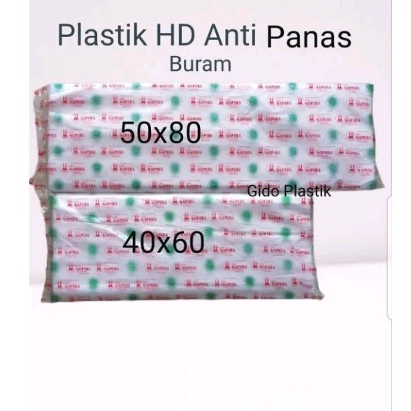 Plastik Hd Anti Panas Buram Ukura( 40x60,50×80 , 60x100 )