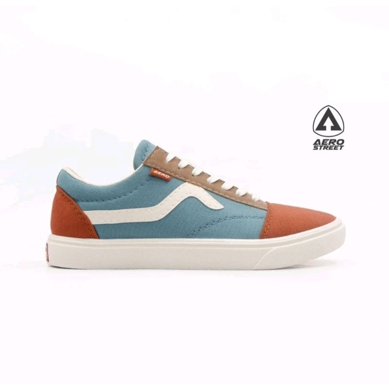 AEROSTREET SEPATU MASSIVE LOW BIRU MERAH BATA