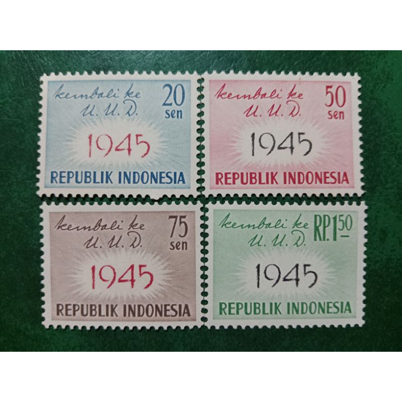 

Prangko Indonesia 4 Pcs UUD'45 tahun 1959 UN USED