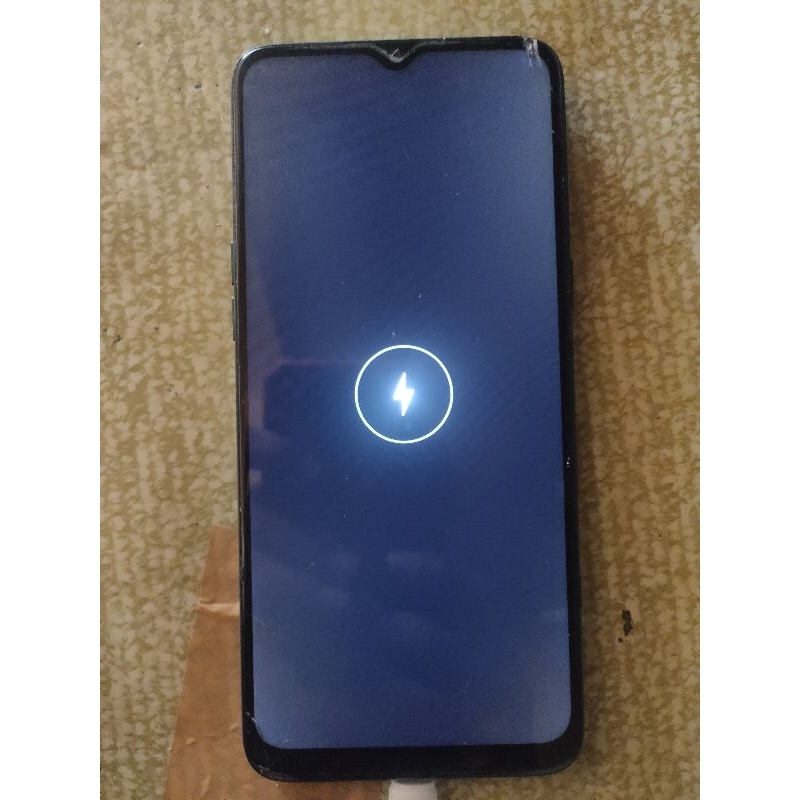 realme 5i mentok logo petir