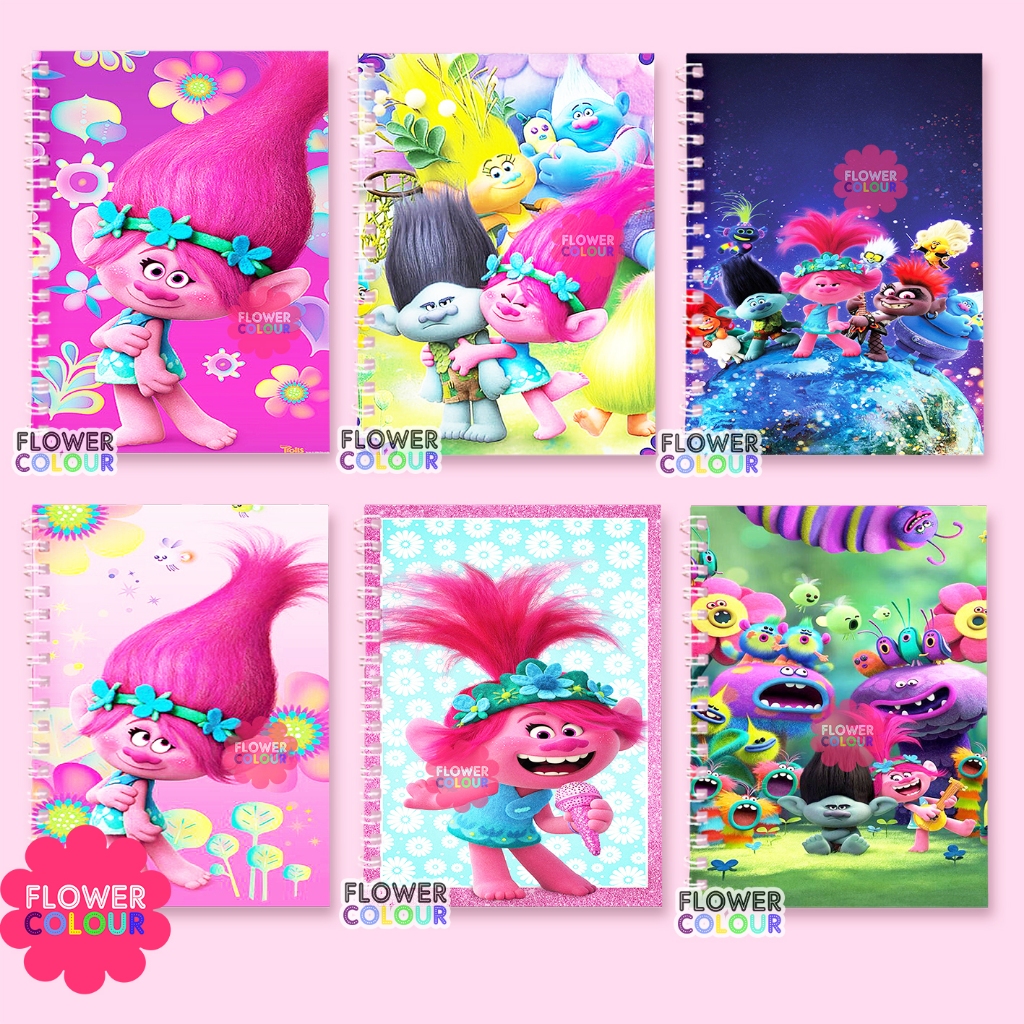 

Notebook Ring | Buku Catatan Karakter Trolls | Notes Trolls