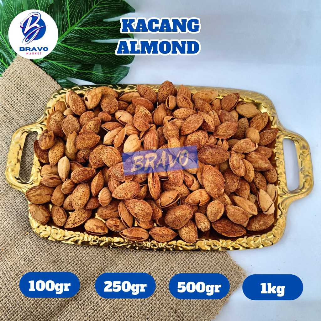 

Kacang Almond Kacang Roasted Almond 1000gr Almond 500gr Kacang Almond 1kg Almond Matang KACANG ALMOND DENGAN KULIT